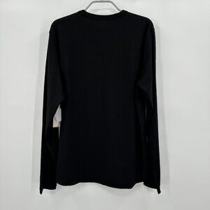 Feat Clothing Men's Treecell Long Sleeve Tee T-Shirt Slim Fit in Black sz L